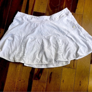 Lilly Pulitzer Luxletic White Tennis Skort L EUC‎